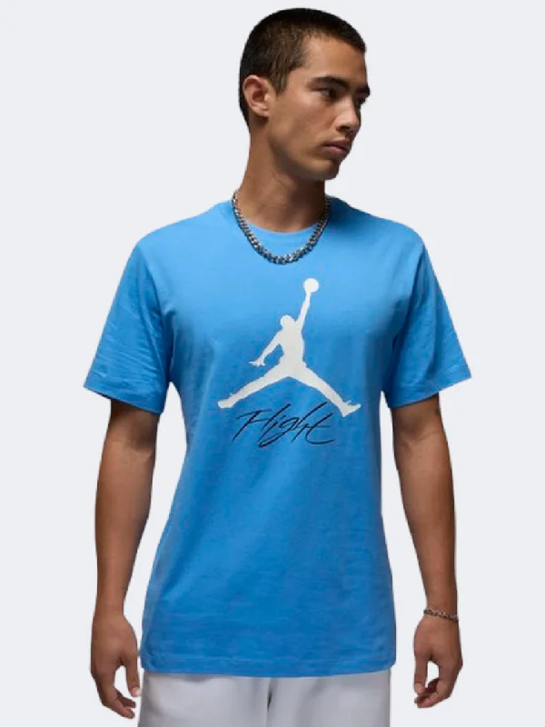 men's lightweight shorts-Nike Jordan Jumpman Flight Men Basketball T-Shirt Blue/White