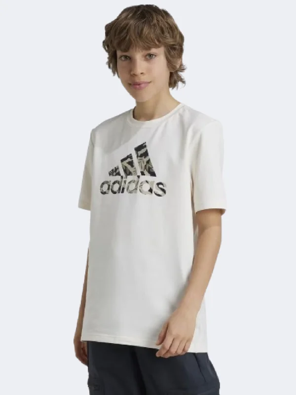 men's leather shorts-Adidas Disney Lion King Boys Sportswear T-Shirt White/Multi/Brown