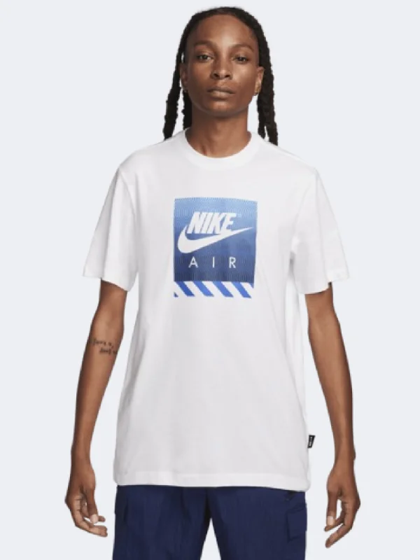 men's denim trousers-Nike Fw Connect Men Lifestyle T-Shirt White/Blue