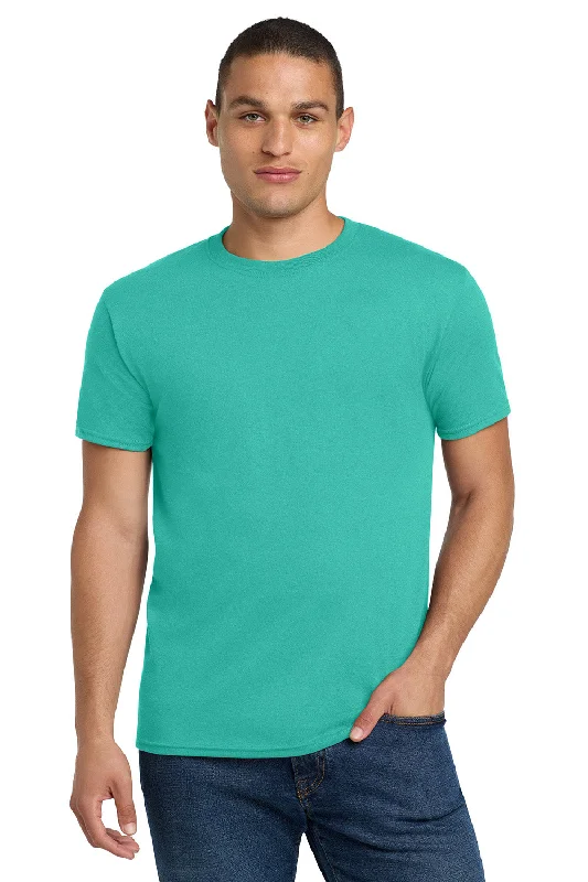 men's ribbed vests-Jerzees Mens Dri-Power Moisture Wicking Short Sleeve Crewneck T-Shirt - Cool Mint Green