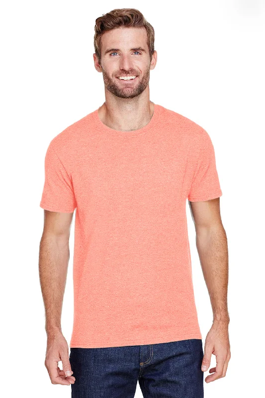 men's slim fit shirts-Jerzees Mens Premium Blend Moisture Wicking Short Sleeve Crewneck T-Shirt - Peach