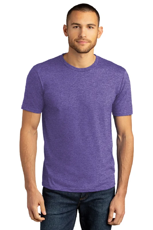 men's slim fit vests-District Mens Perfect DTG Short Sleeve Crewneck T-Shirt - Purple Frost