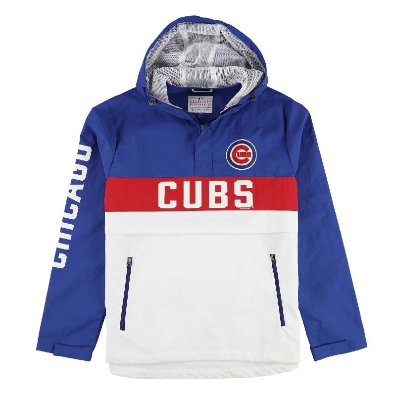 men's slim polos-G-III Sports Mens Chicago Cubs Windbreaker Jacket, Blue, Large