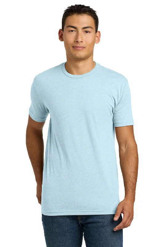 men's classic vests-Next Level Mens CVC Jersey Short Sleeve Crewneck T-Shirt - Ice Blue