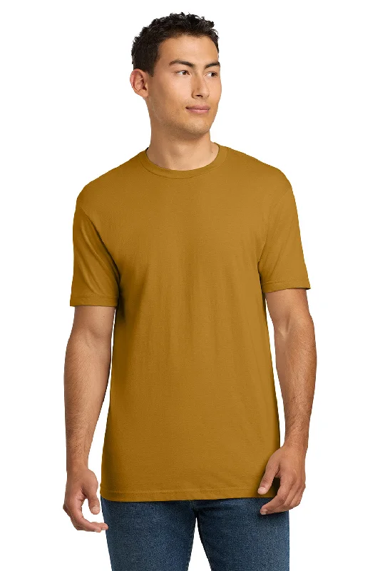 men's softshell sweaters-Next Level Mens Fine Jersey Short Sleeve Crewneck T-Shirt - Antique Gold