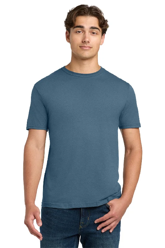 men's casual jackets-Gildan Mens Softstyle Short Sleeve Crewneck T-Shirt - Indigo Blue