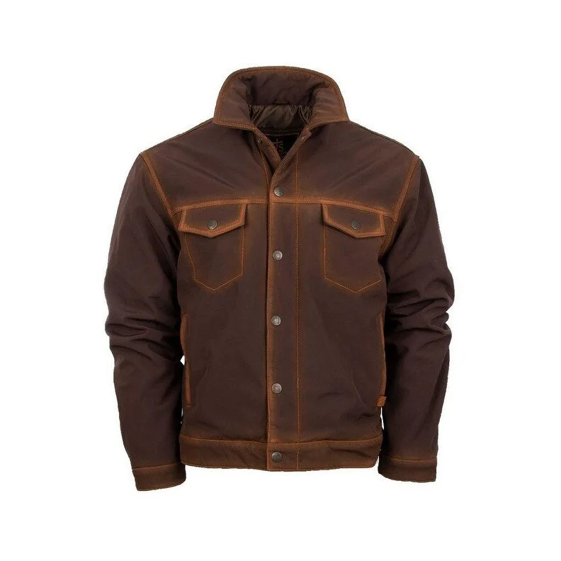 men's utility trousers-StS Ranchwear Western Jacket Mens Brumby Softshell Brown STS9363