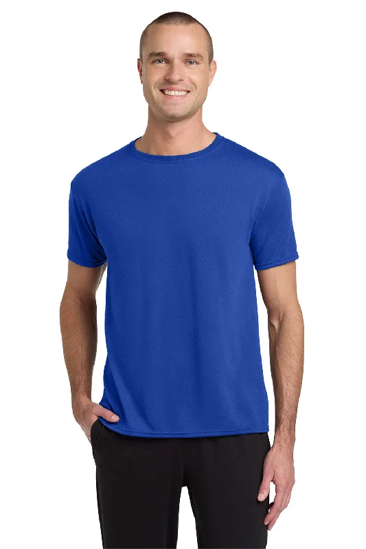 men's athletic hoodies-Jerzees Mens Dri-Power Moisture Wicking Short Sleeve Crewneck T-Shirt - Royal Blue