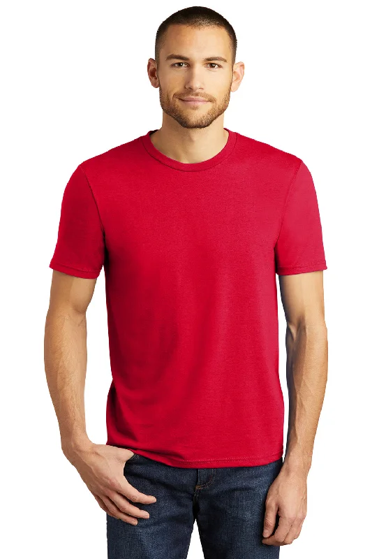 men's softshell tees-District Mens Perfect Tri Short Sleeve Crewneck T-Shirt - Classic Red