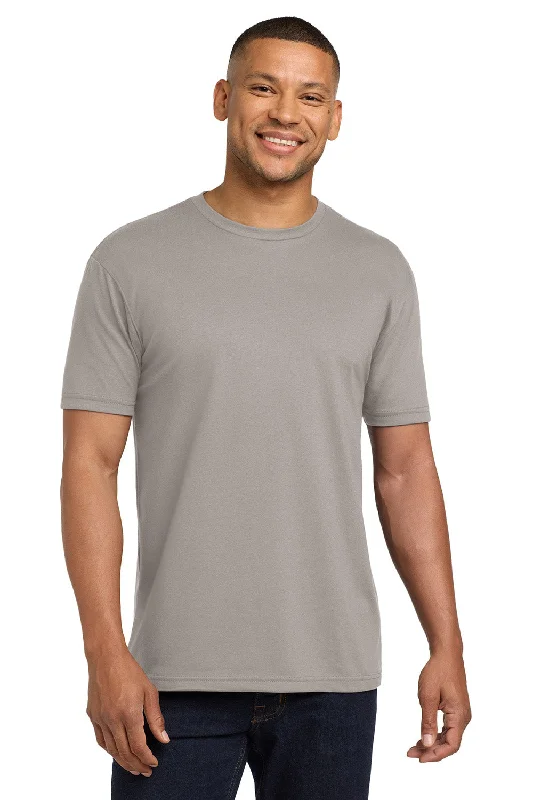 men's athletic vests-Next Level Mens Sueded Jersey Short Sleeve Crewneck T-Shirt - Light Grey