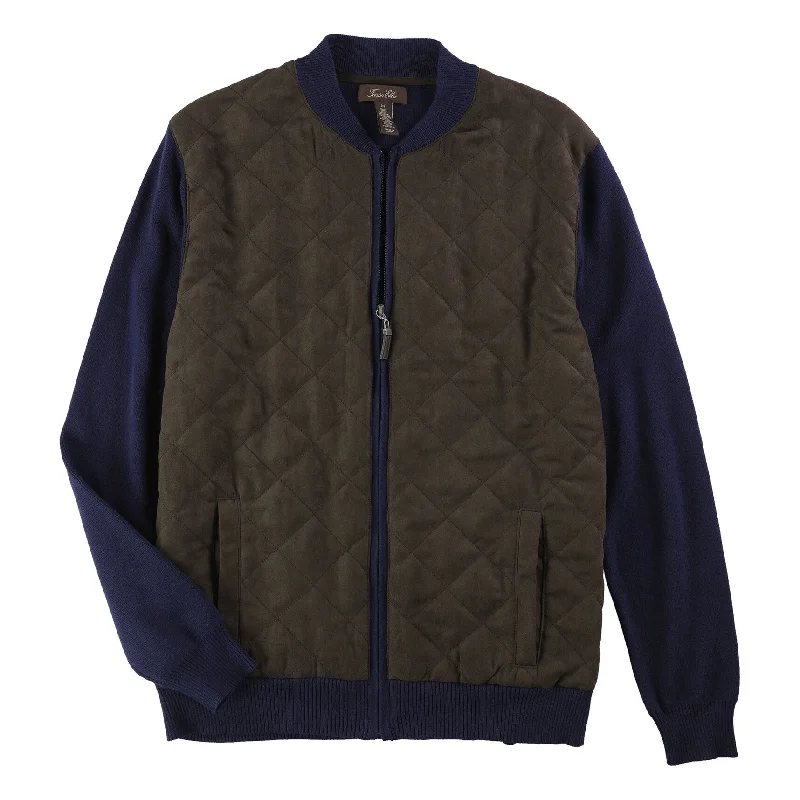 men's hiking vests-Tasso Elba Mens Mesh Quilted Jacket