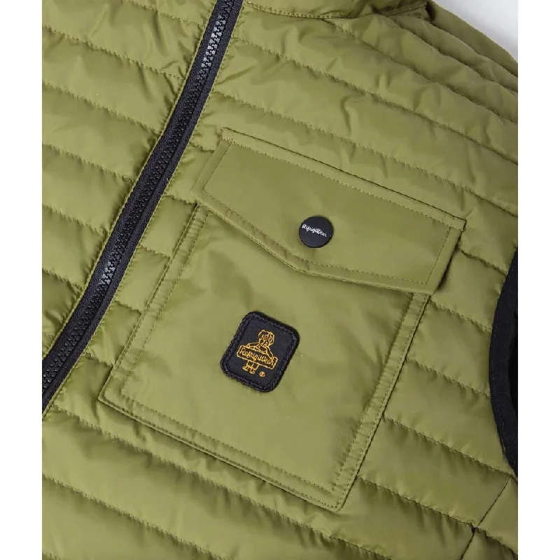 men's quilted shirts-Refrigiwear Versatile Green Down Vest for Men's Men