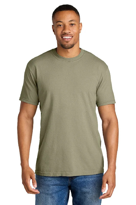 men's cotton blazers-Comfort Colors Mens Short Sleeve Crewneck T-Shirt - Khaki Brown