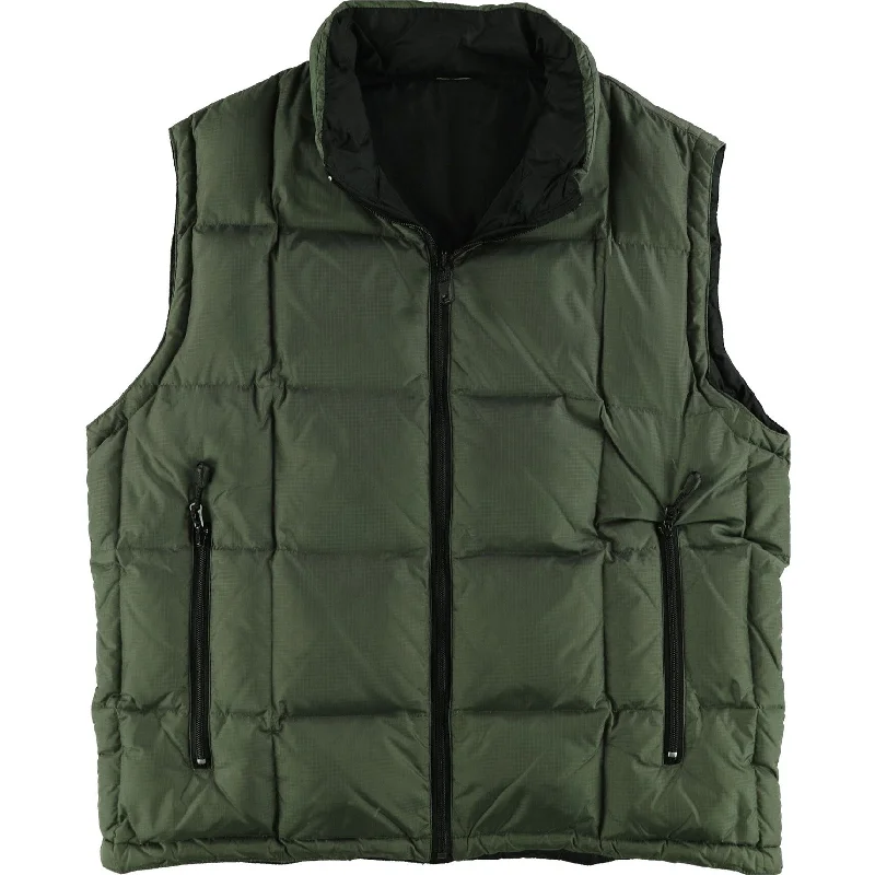 men's hiking jackets-Tags Weekly Mens Reversible Puffer Vest, Green, Medium