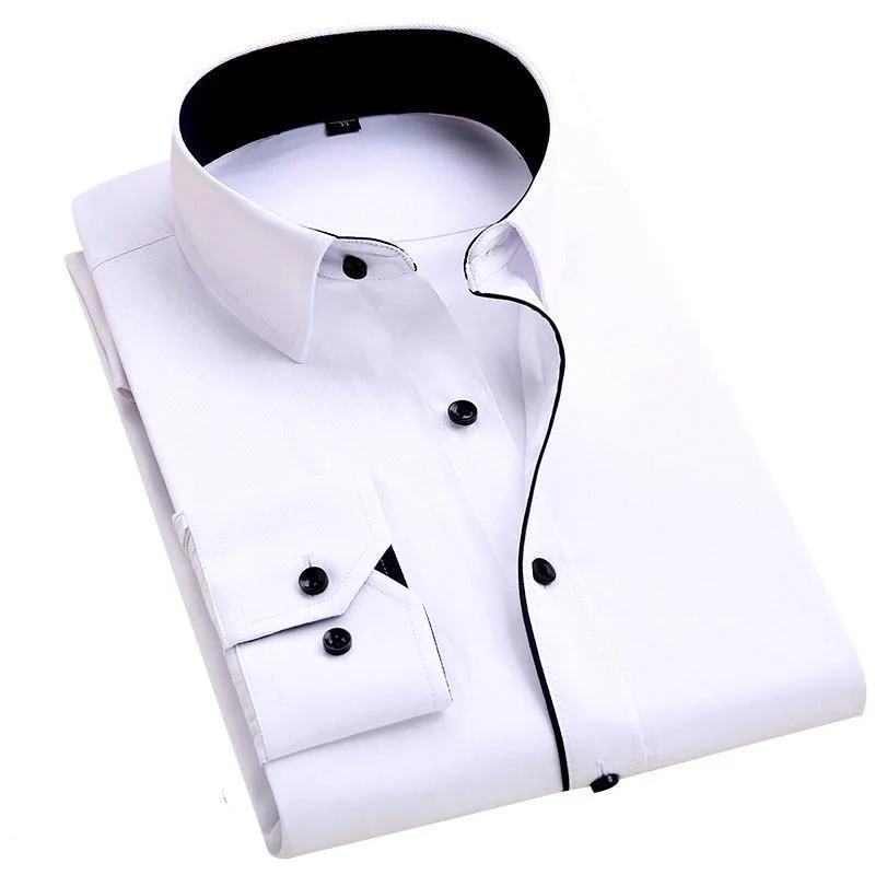 men's classic vests-Formal White Dress Shirt | Modern Fit | Sizes 38-48