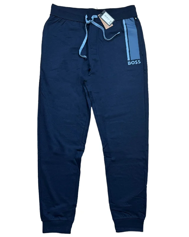 men's performance polos-Hugo Boss Lounge Jogger Dark Blue Logo S Loungewear Sweatpants