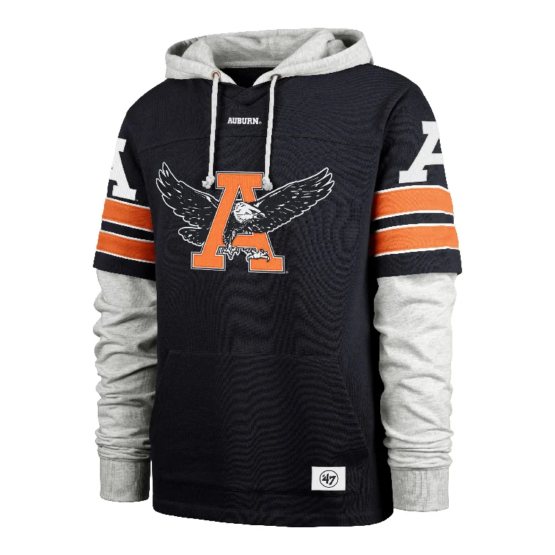 men's casual hoodies-AUBURN TIGERS VINTAGE GRIDIRON BLITZ '47 CORNERBACK LACER