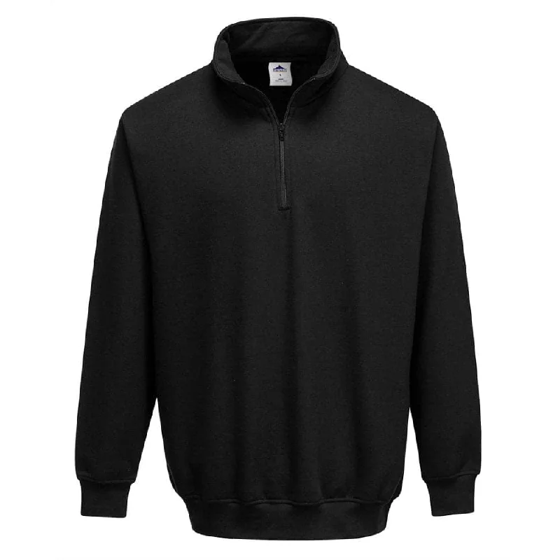 men's hiking sweaters-PORTWEST B309 SORRENTO ZIP NECK SWEATSHIRT