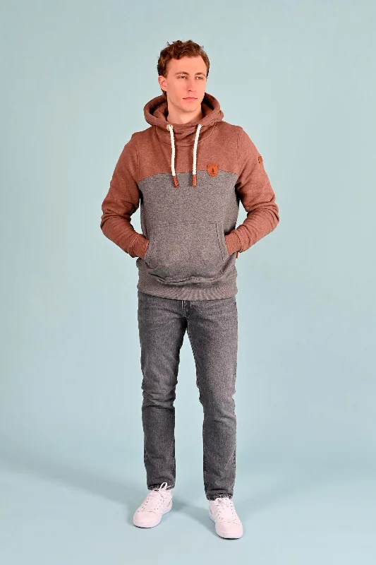 men's twill sweaters-Brandon Cocoa Mix Hoodie