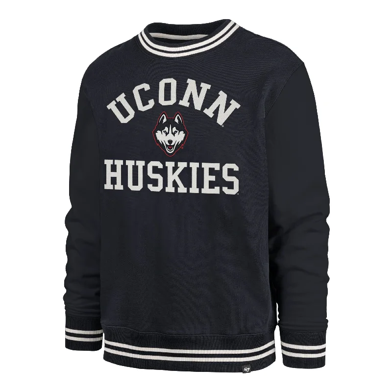 men's leather polos-CONNECTICUT HUSKIES UCONN CLUBHOUSE VIEW '47 SIERRA CREW