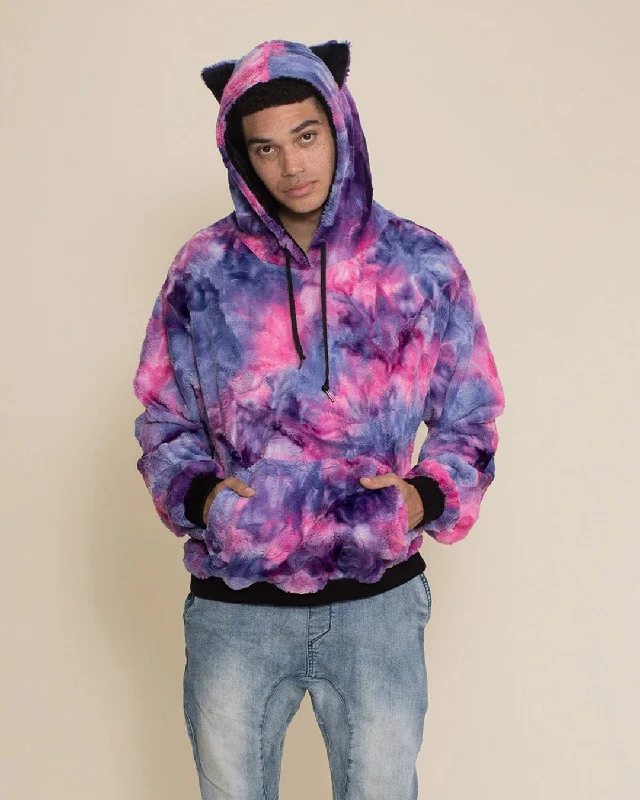 men's casual shorts-Classic Men's Fur Hoodie | Tie Dye Cotton Candy Cat