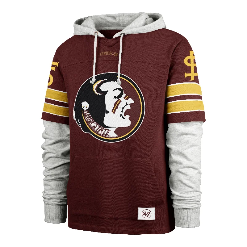 men's lightweight hoodies-FLORIDA STATE SEMINOLES VINTAGE GRIDIRON BLITZ '47 CORNERBACK LACER