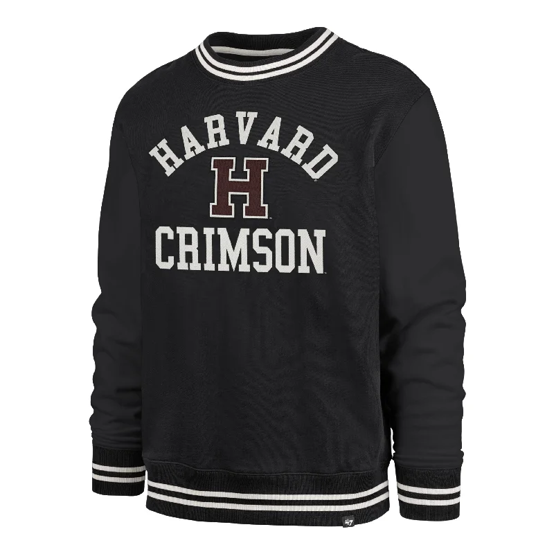 men's lightweight hoodies-HARVARD CRIMSON CLUBHOUSE VIEW '47 SIERRA CREW