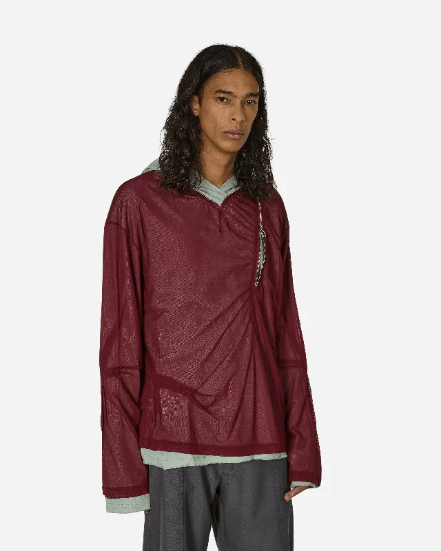 men's rain jackets-Knox Mesh Hoodie Jade Green / Lime / Burgundy