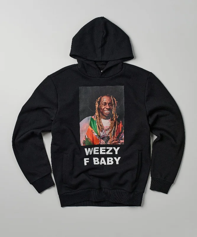 men's ribbed shorts-Lil Wayne Weezy F Baby Hoodie - Black