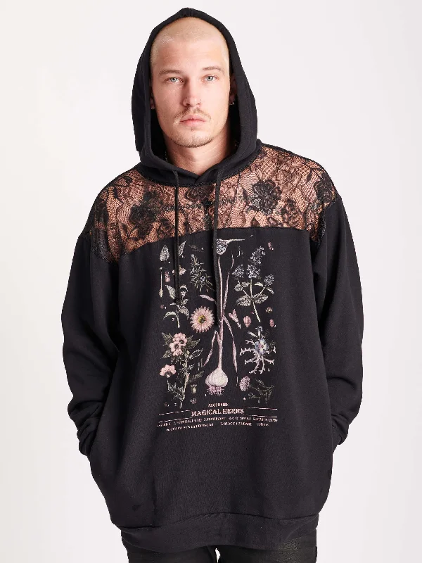 men's lightweight shorts-Magical Herbs Lace Hoodie