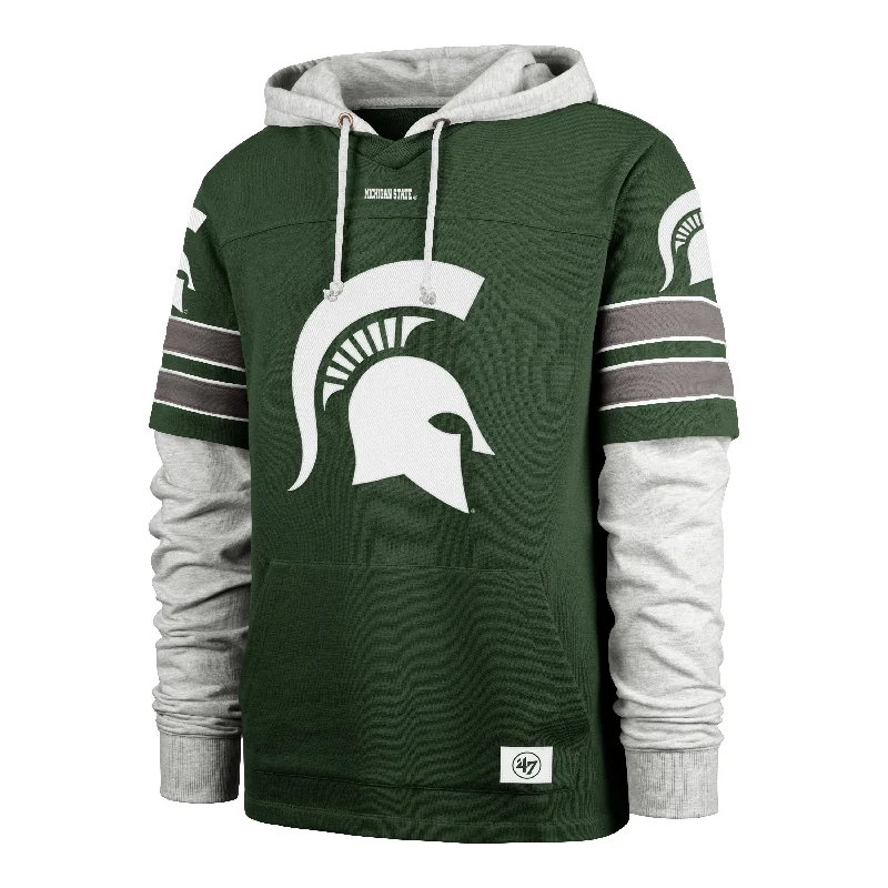 men's quilted shirts-MICHIGAN STATE SPARTANS GRIDIRON BLITZ '47 CORNERBACK LACER