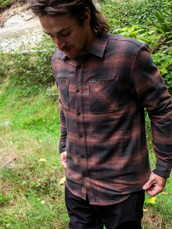 men's softshell sweaters-Netastone Flannel Long Sleeve Shirt - Stealth