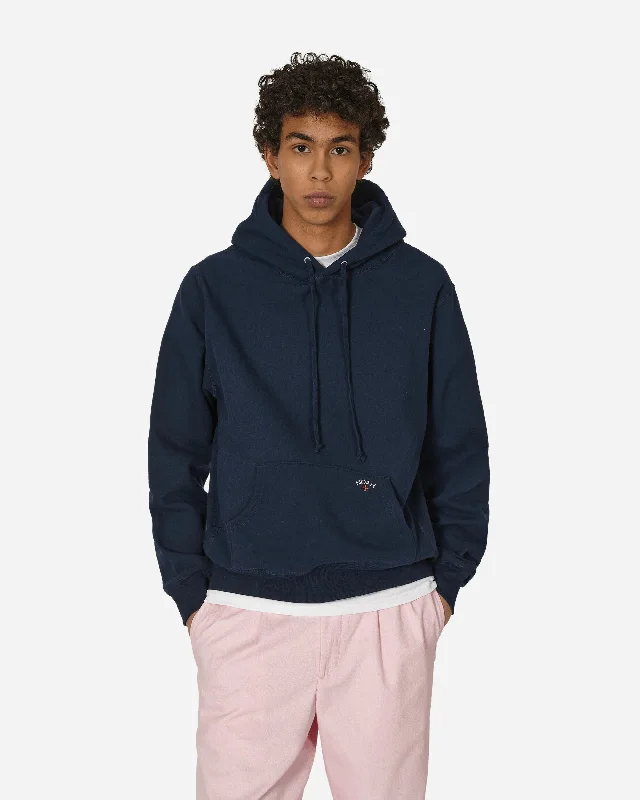 men's softshell sweaters-Classic Hooded Sweatshirt Navy