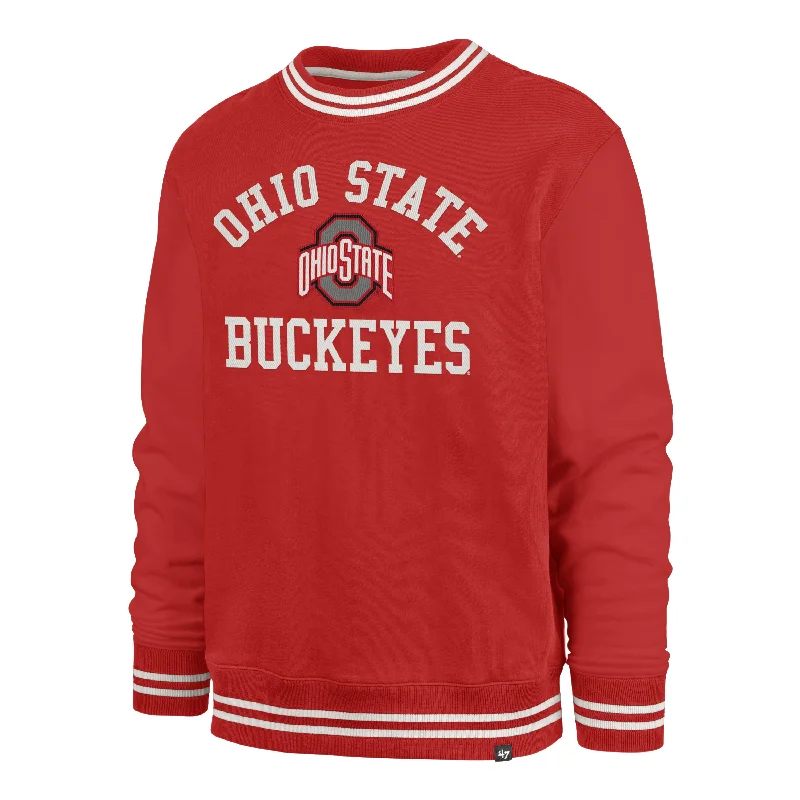 men's denim hoodies-OHIO STATE BUCKEYES CLUBHOUSE VIEW '47 SIERRA CREW