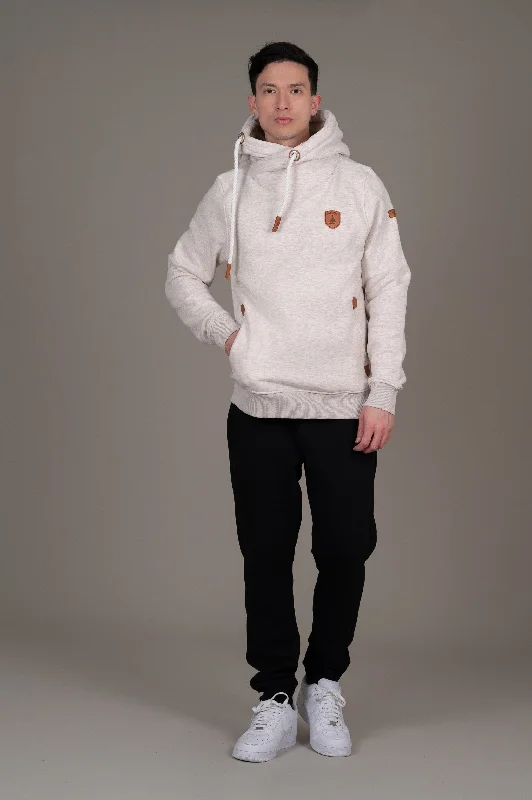 men's ankle boots-Olympus Heather Oatmeal Hoodie