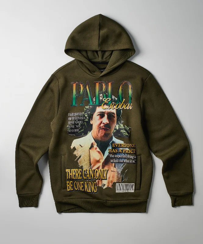 men's slipper shoes-Pablo Cover Hoodie - Olive Green