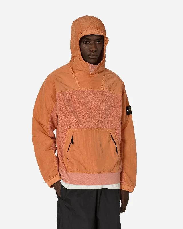 men's performance sweaters-Cotton Pile Nylon-TC Hooded Sweatshirt Orange