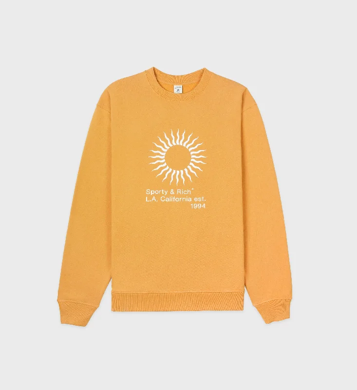 men's relaxed fit jeans-Sunny Crewneck - Gold