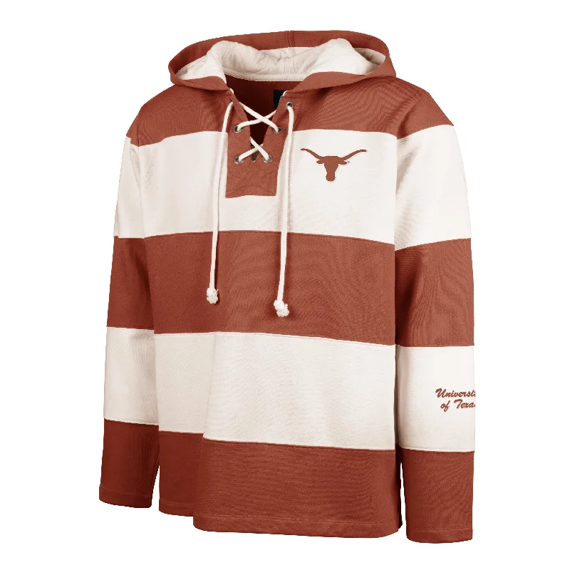 men's denim polos-TEXAS LONGHORNS CLUBHOUSE FLEX '47 FAIR CATCH LACER