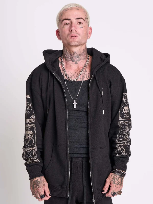 men's short-sleeve shirts-The Devil Tarot Hoodie