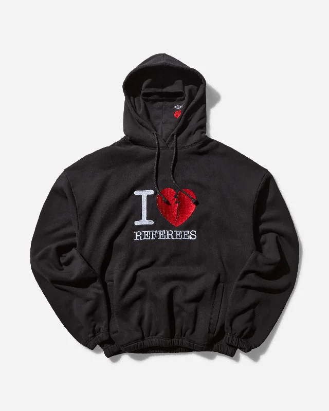 men's lightweight sweaters-Men's I Love Referees Masked Hoodie Black