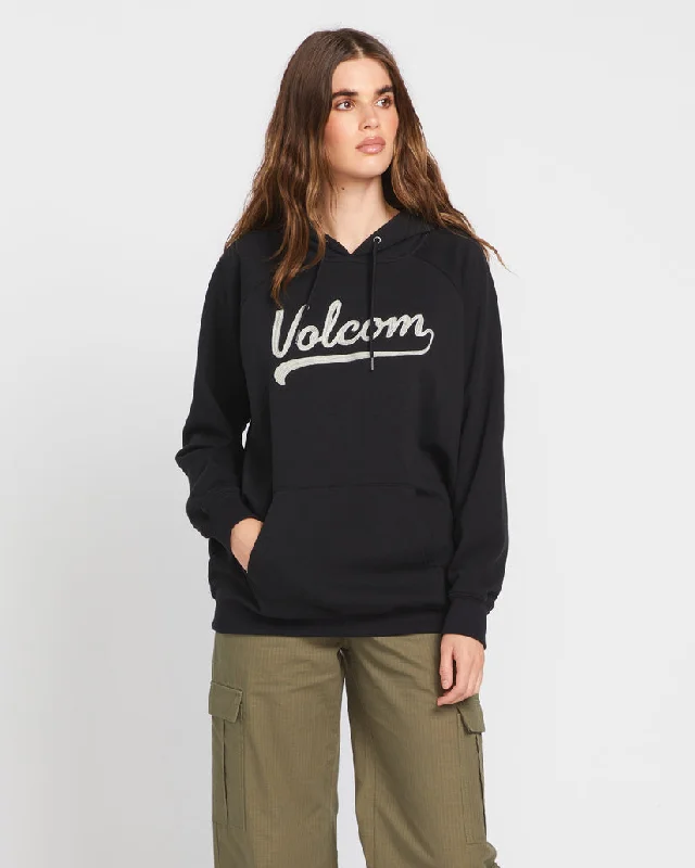 men's wool shorts-Volcom Truly Stoked BF Hoodie Black