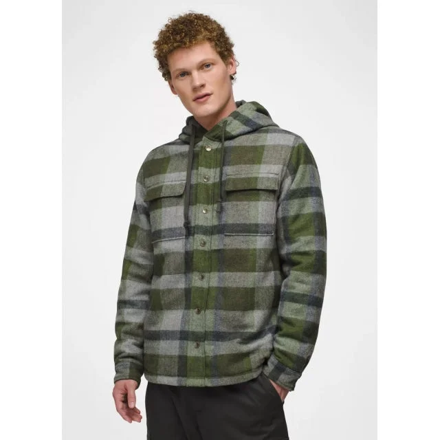 men's v-neck sweaters-Asgard Hooded Flannel Shirt