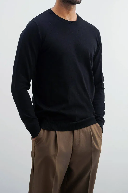 men's polo shirts-CREW NECK SWEATER