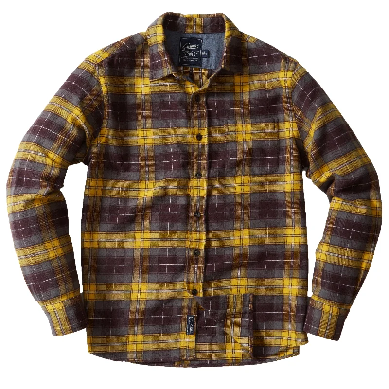 men's slim fit shirts-Durango Heritage Flannel - Gray Spruce Plaid