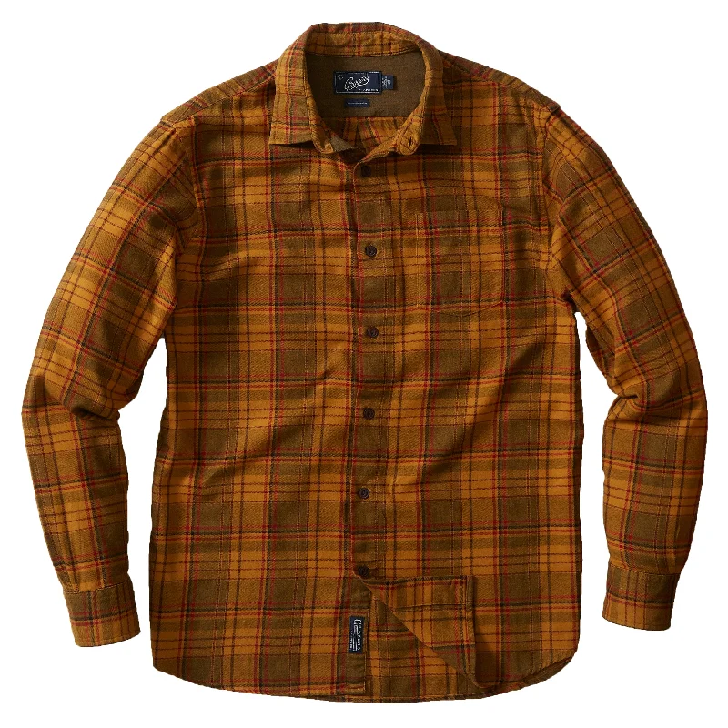 men's lightweight hoodies-Hamden Retro Flannel - Spruce Yellow