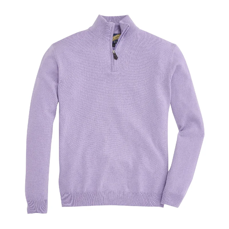 men's espadrilles-James Cashmere 1/4 Zip - Thistle