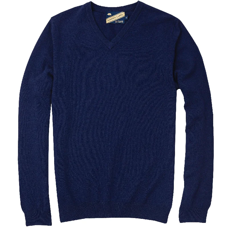 men's wool tees-James Cashmere V-Neck Sweater