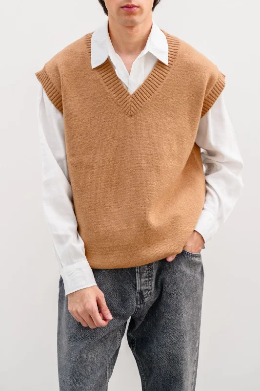 men's oversized hoodies-KNITTED VEST