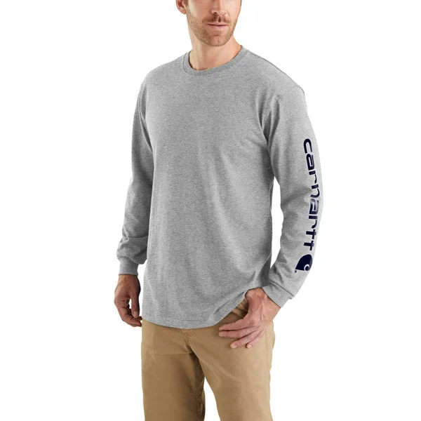 men's classic vests-Men's Workwear Long-Sleeve Graphic Logo T-Shirt